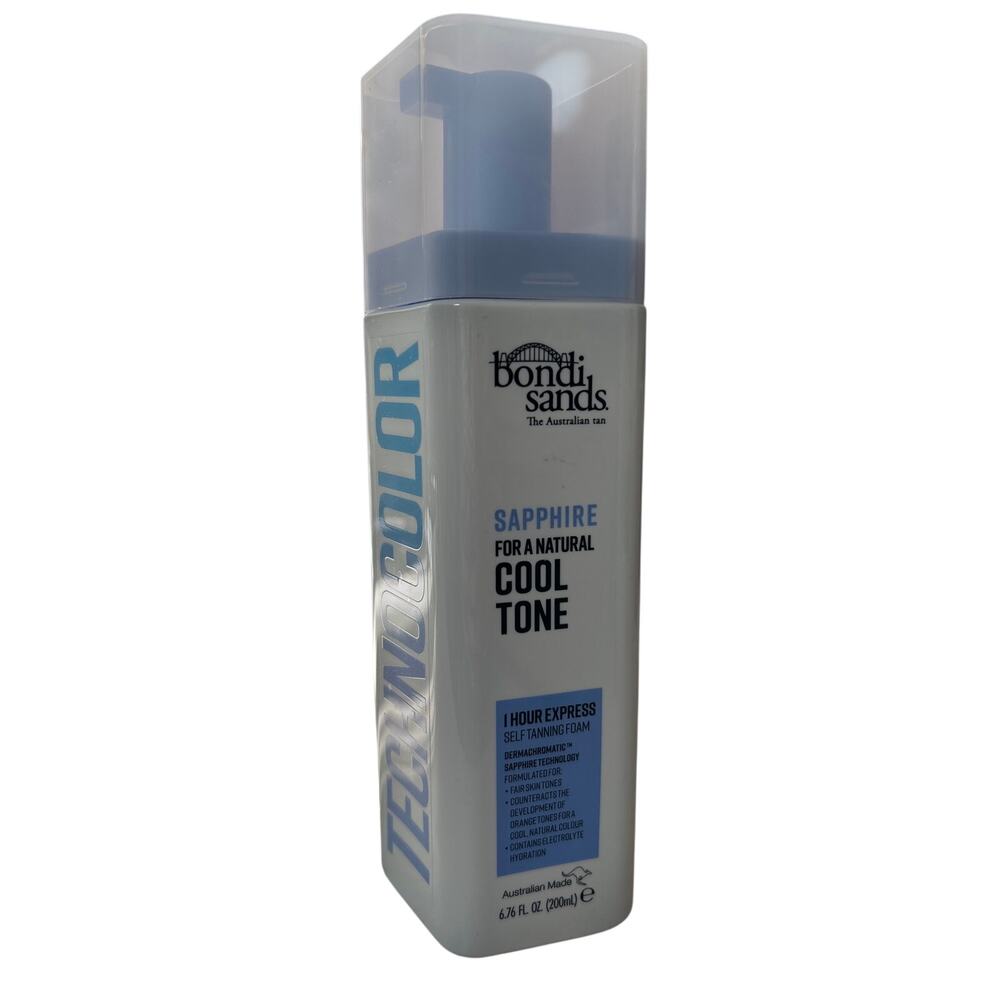 New Bondi Sands Technocolor Sapphire Cool Tone 1hr Self Tanning Foam 6.76oz